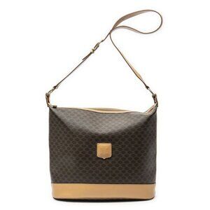 Celine Zip Messenger Brown Light Macadam Canvas Brown. Light